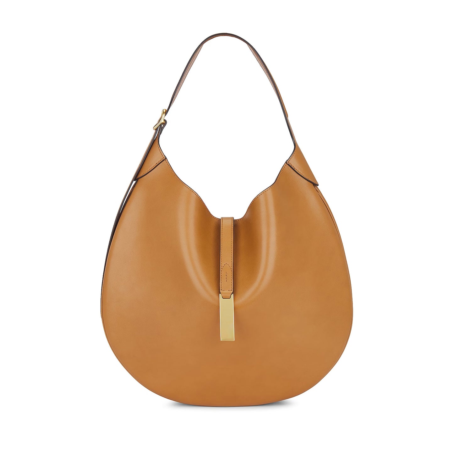 Camel Brown Shoulder Calf Genuine Leather Handbag For Women - ShopSplenor